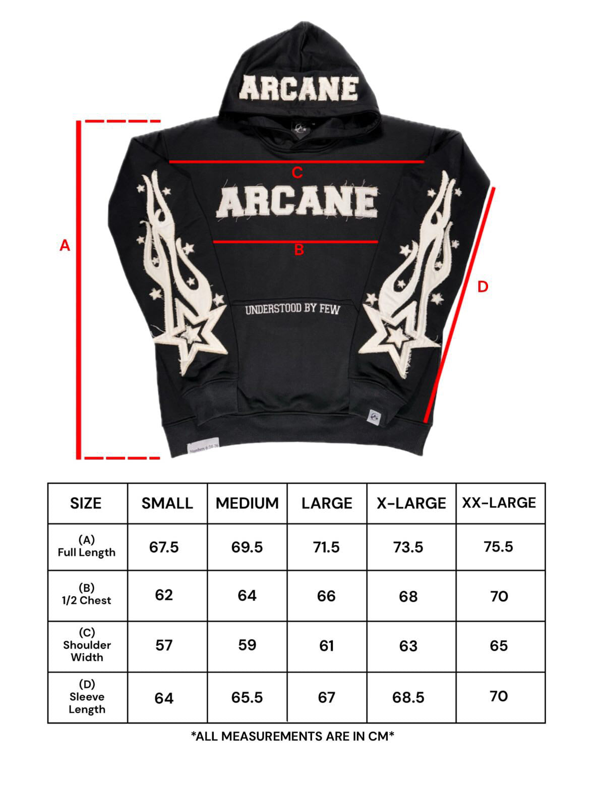 ARCANE FLAMING STAR HOODIE