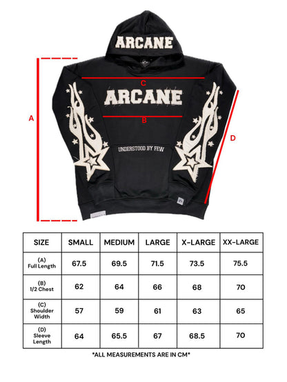 ARCANE FLAMING STAR HOODIE